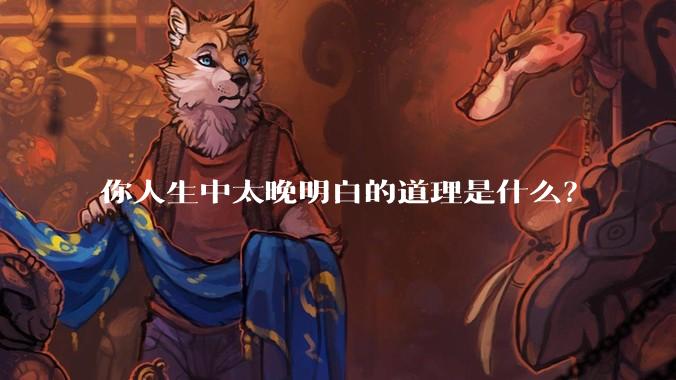 你人生中太晚明白的道理是什么？